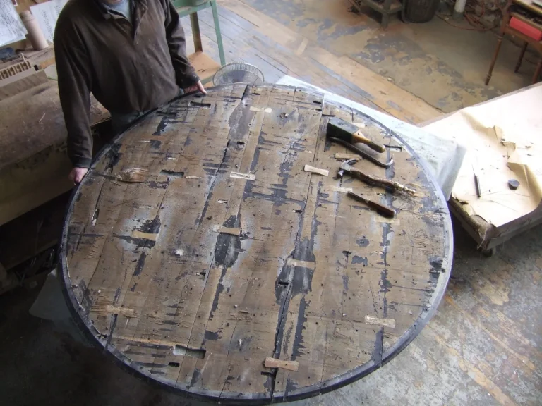 Anglo Indian Regency Ebony Center Table — Repair & French Polish — before restoration by Olek Inc.