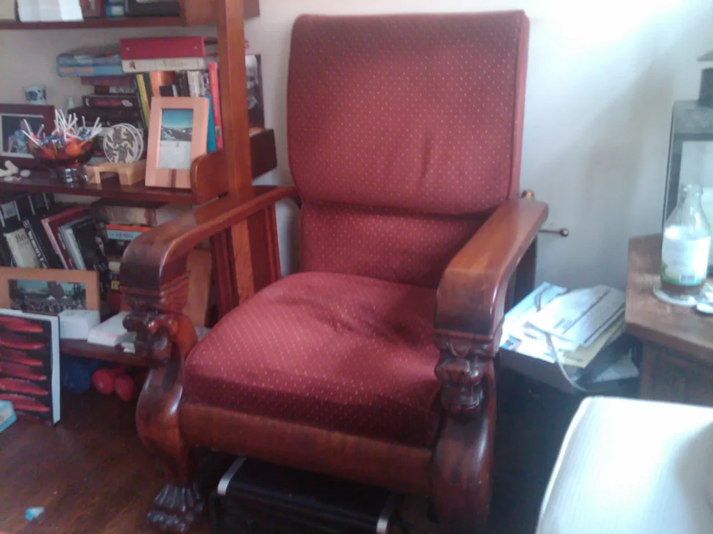 Morris Chair — Re-upholstery & Refinishing — Before