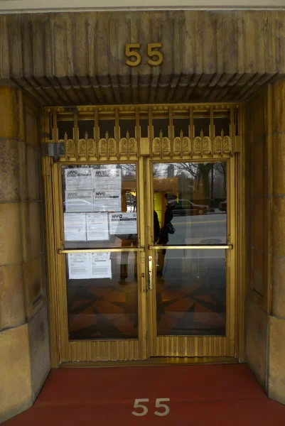 Art Deco Steel, Bronze & Aluminum Door — "Ghostbusters" Building — after restoration by Olek Inc.