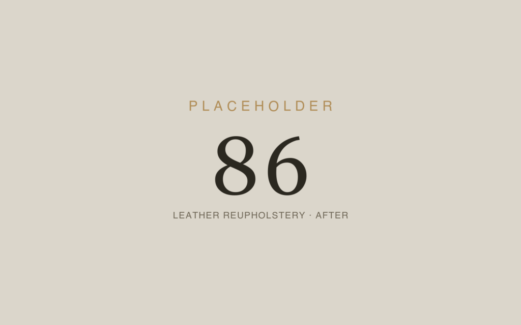 Leather Reupholstery & Detail Work — After